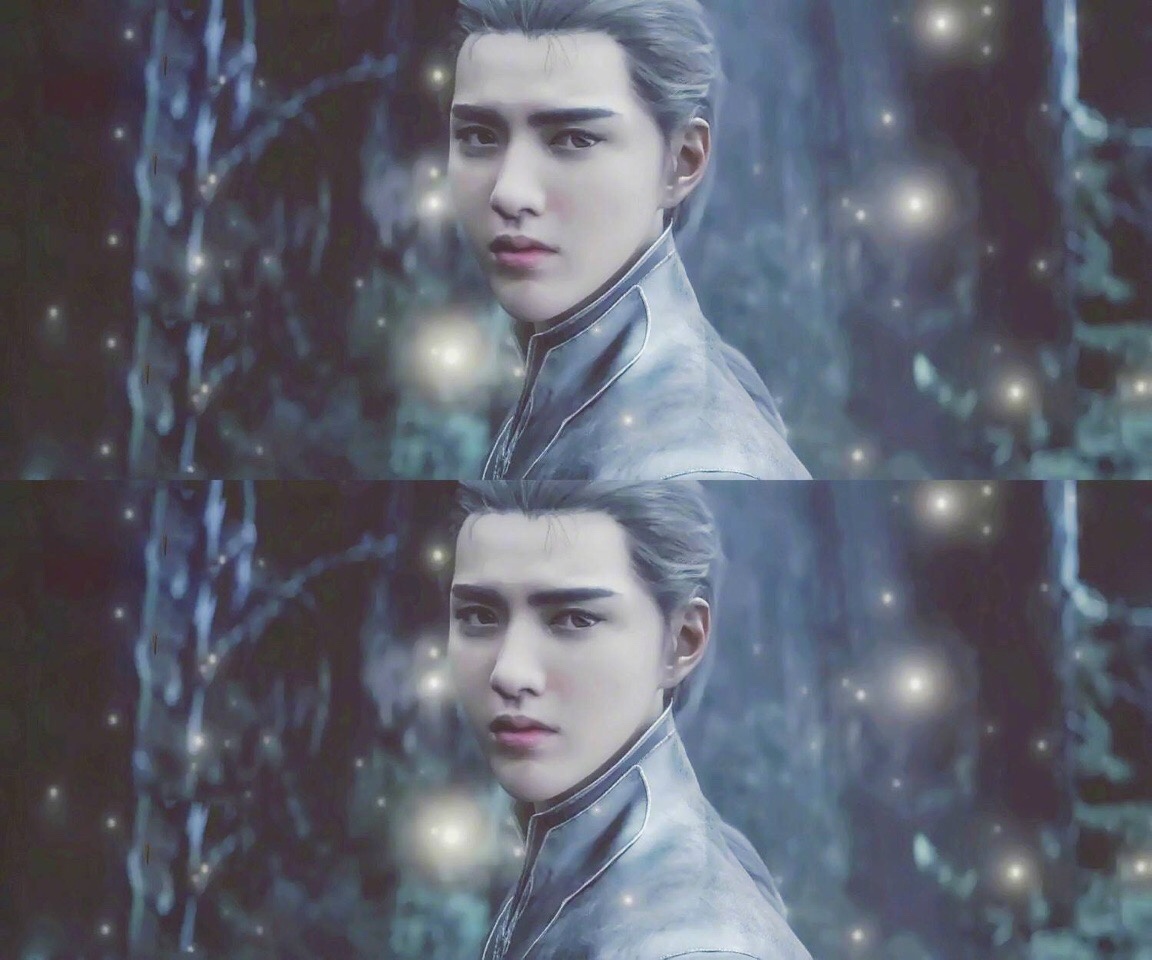 吴亦凡在爵迹中银尘扮相,果然是从漫画里走出来的人物,简直太美好