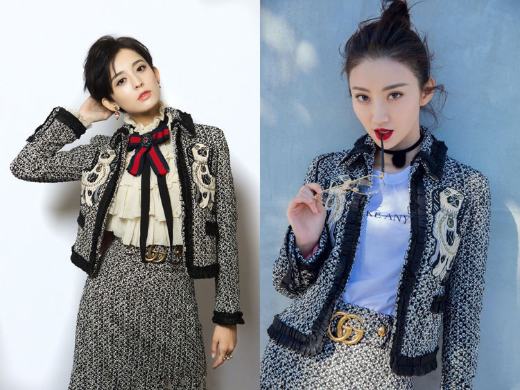 167景甜撞衫172古力娜扎,身高相差5cm,各有各的美!