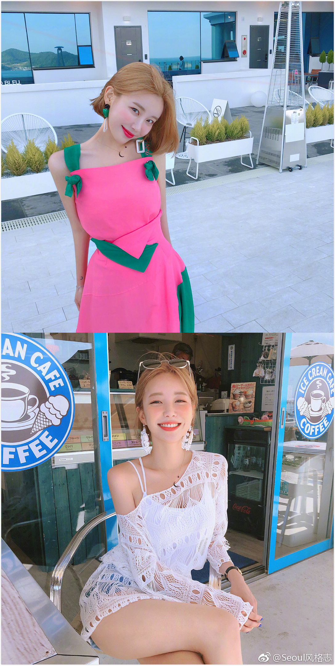 博主vivamoon的穿搭真的特别适合给准备去海边度假的仙女们参考