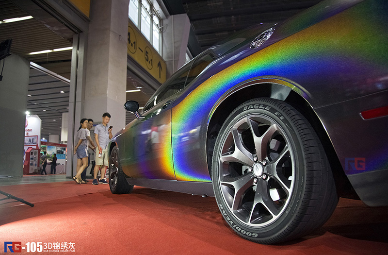 道奇挑战者改色3d锦绣灰 rg瑞集改色膜中国代理广州总店出品-新浪汽车
