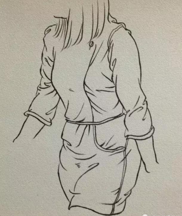 速写衣服裤子衣褶画法教程