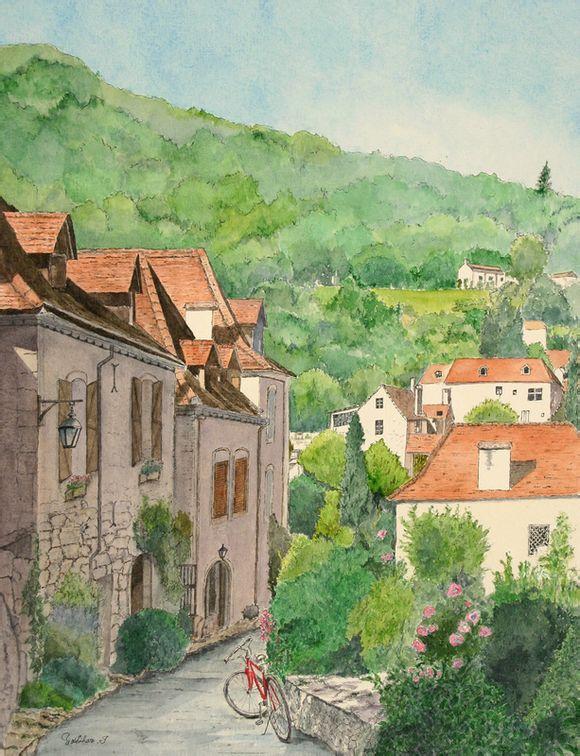 日本画家yoshiharu绝美水彩风景画很清新