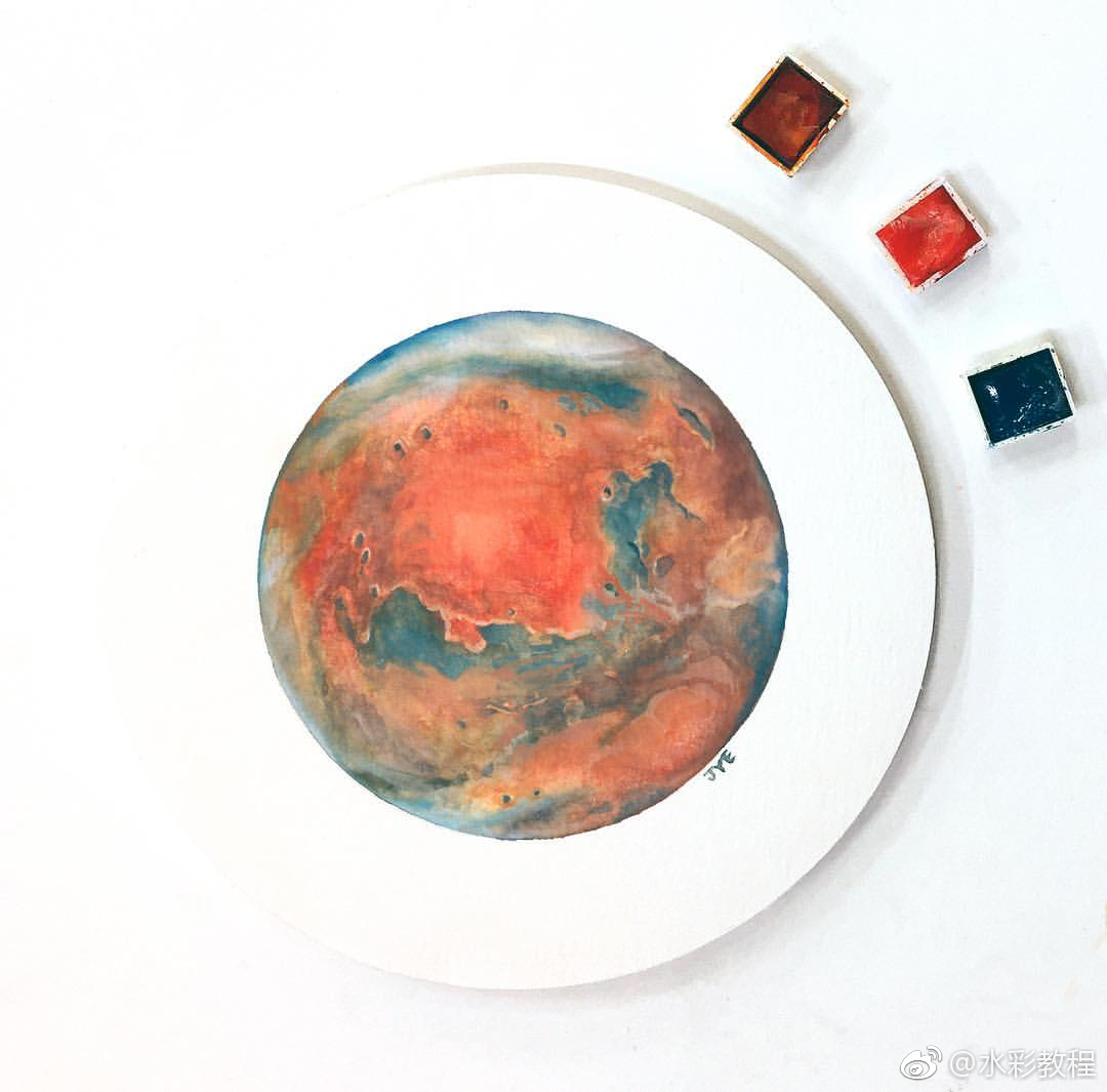 圆形的水彩纸画球形作品真漂亮byinsjyeli