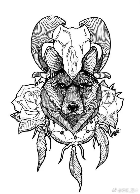 分享几个动物的手稿.