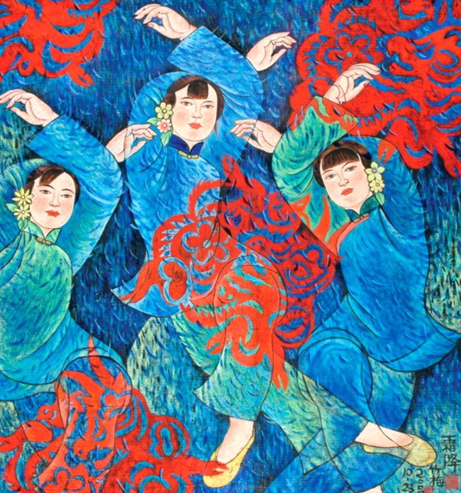 同时,刘竹梅还一边整理,复制大批民间年画作品,保存起一批民间艺术