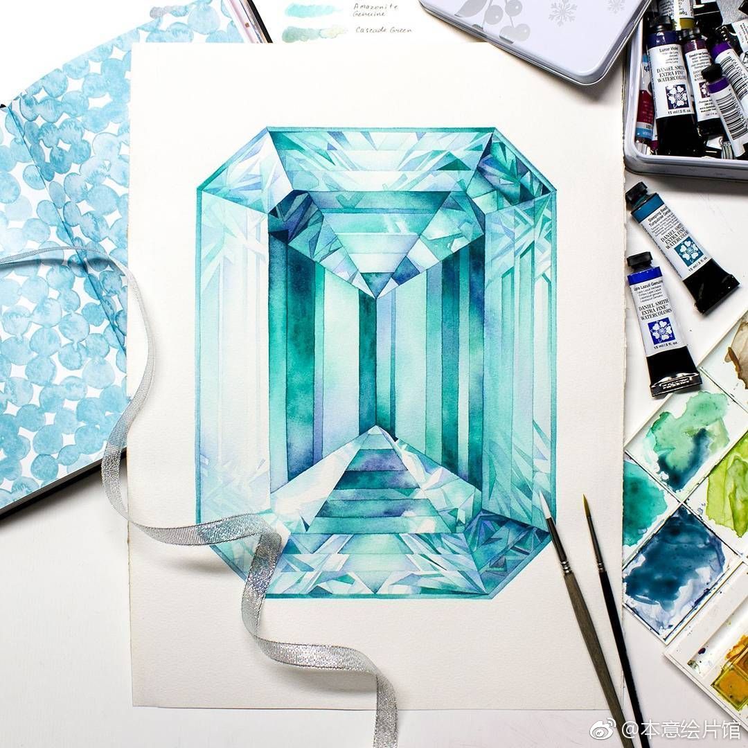 水彩宝石.| ins:tetiana_samoilenko
