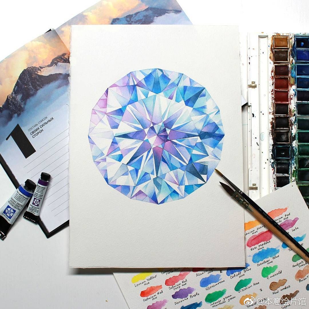 水彩宝石.| ins:tetiana_samoilenko