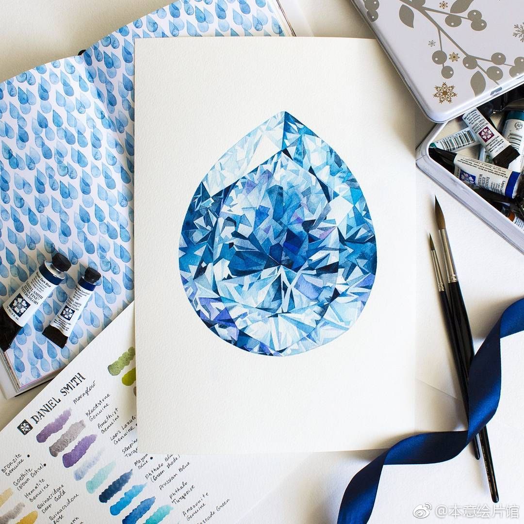 水彩宝石.| ins:tetiana_samoilenko