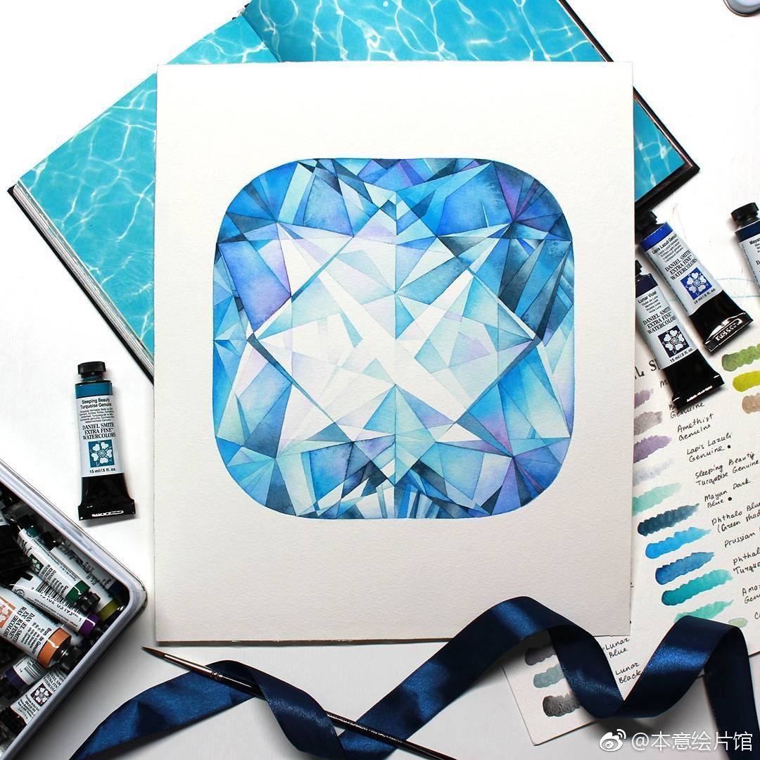 水彩宝石.| ins:tetiana_samoilenko