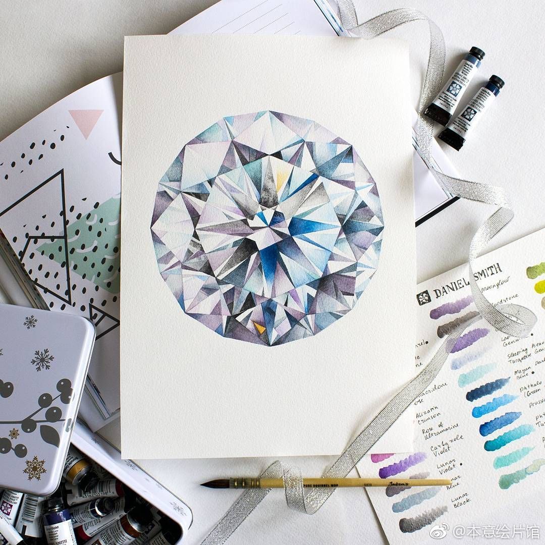 水彩宝石.| ins:tetiana_samoilenko