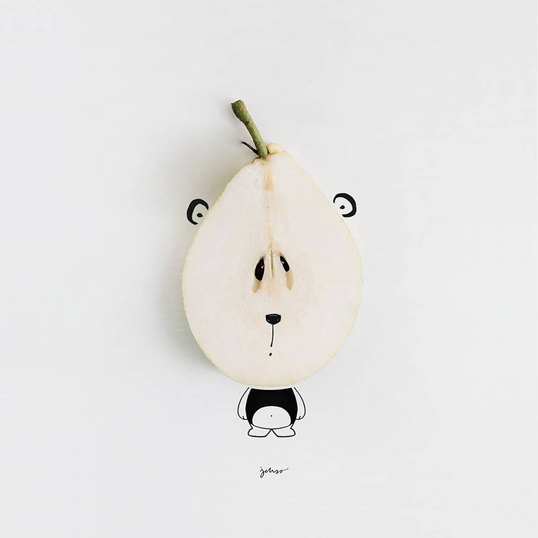 与实物结合的可爱小插画 | 艺术家jesuso