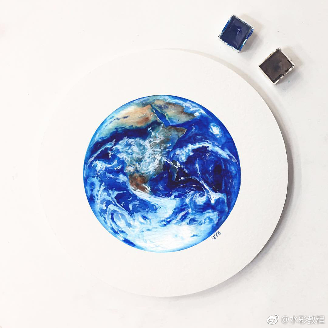 圆形的水彩纸画球形作品真漂亮byinsjyeli