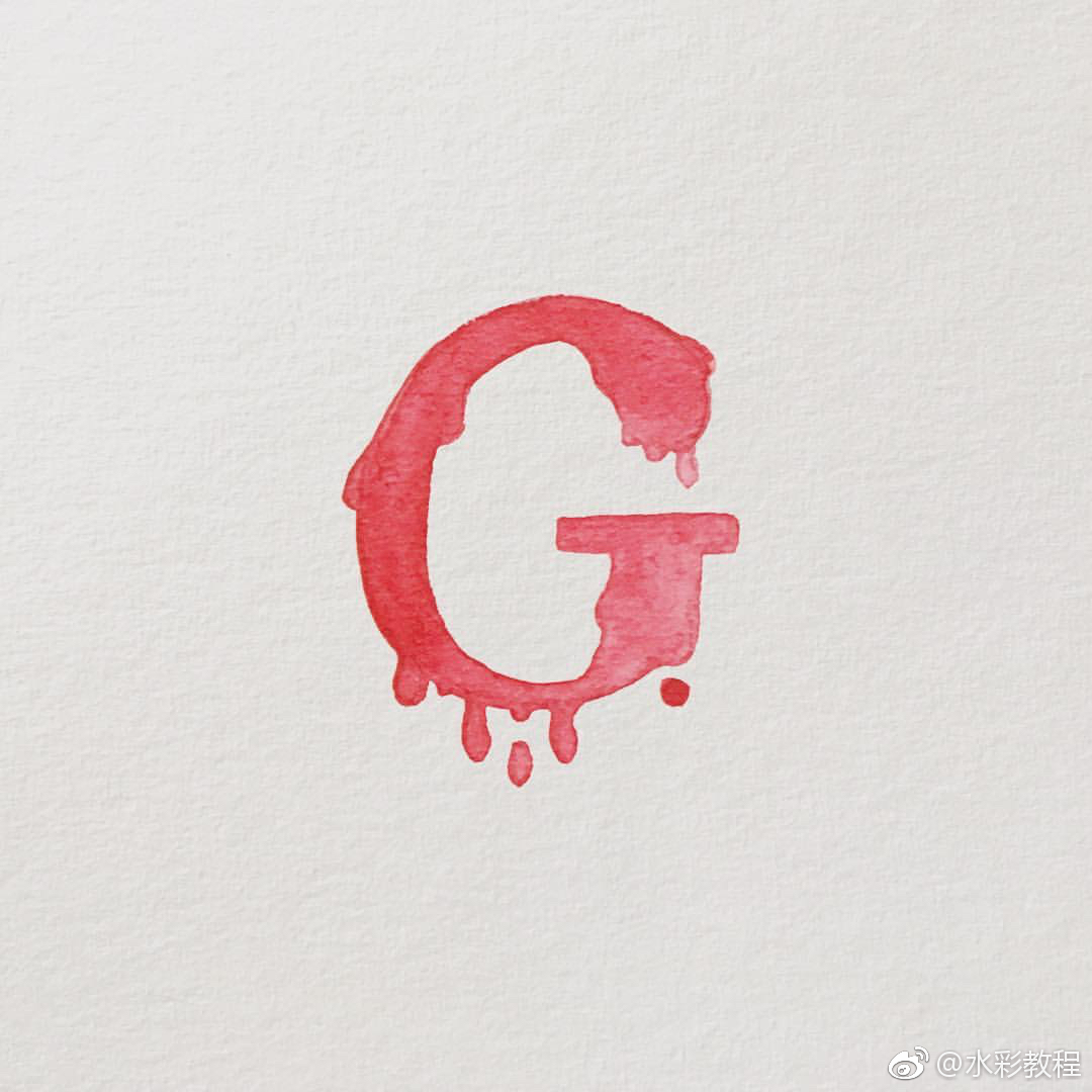 英文字母水彩作品欣赏 by ins: una.kritzolina