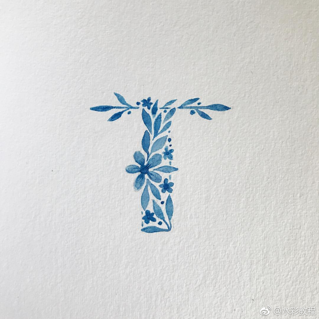 英文字母水彩作品欣赏byinsunakritzolina
