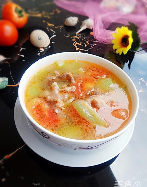 番茄丝瓜瘦肉汤的做法