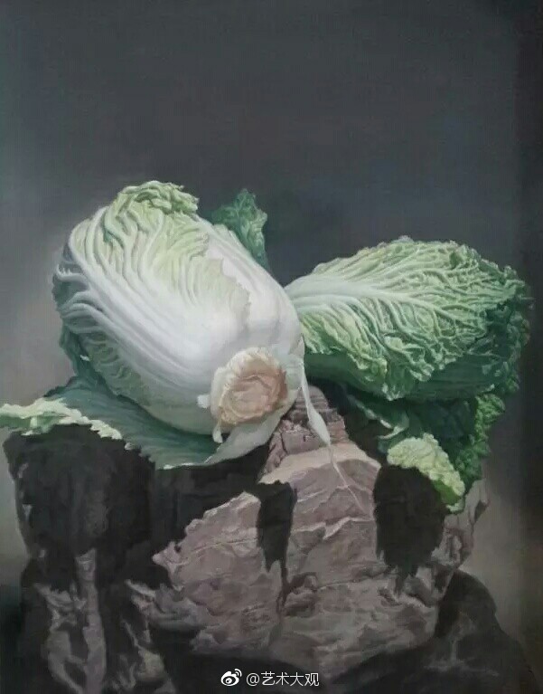 张智远油画白菜作品图片
