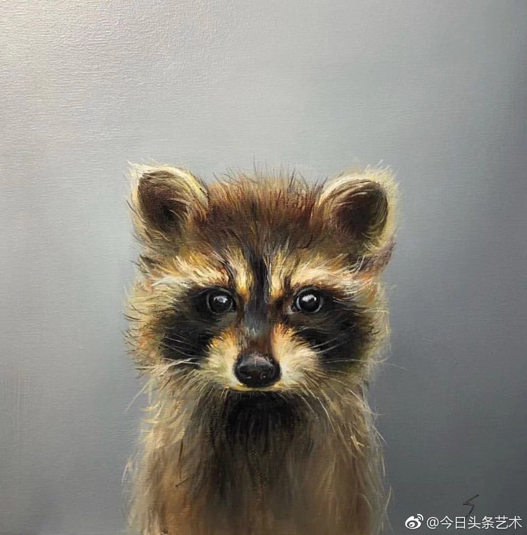 野生动物画家sauleseja小动物油画作品