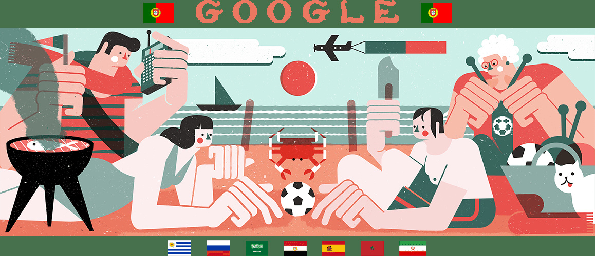 2018 世界杯GOOGLE 插画 part4