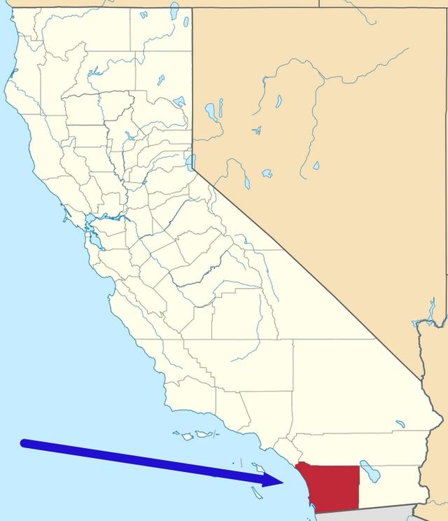 圣迭戈县在加州的位置. 继续看谷歌地图
