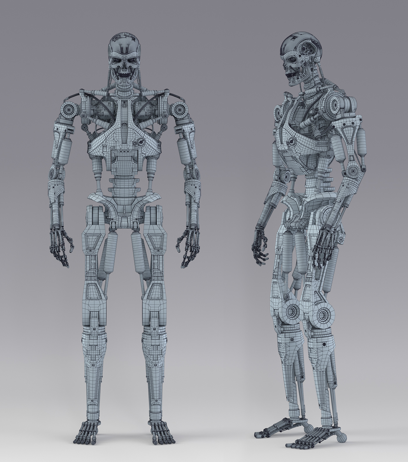 终结者3d模型与渲染图