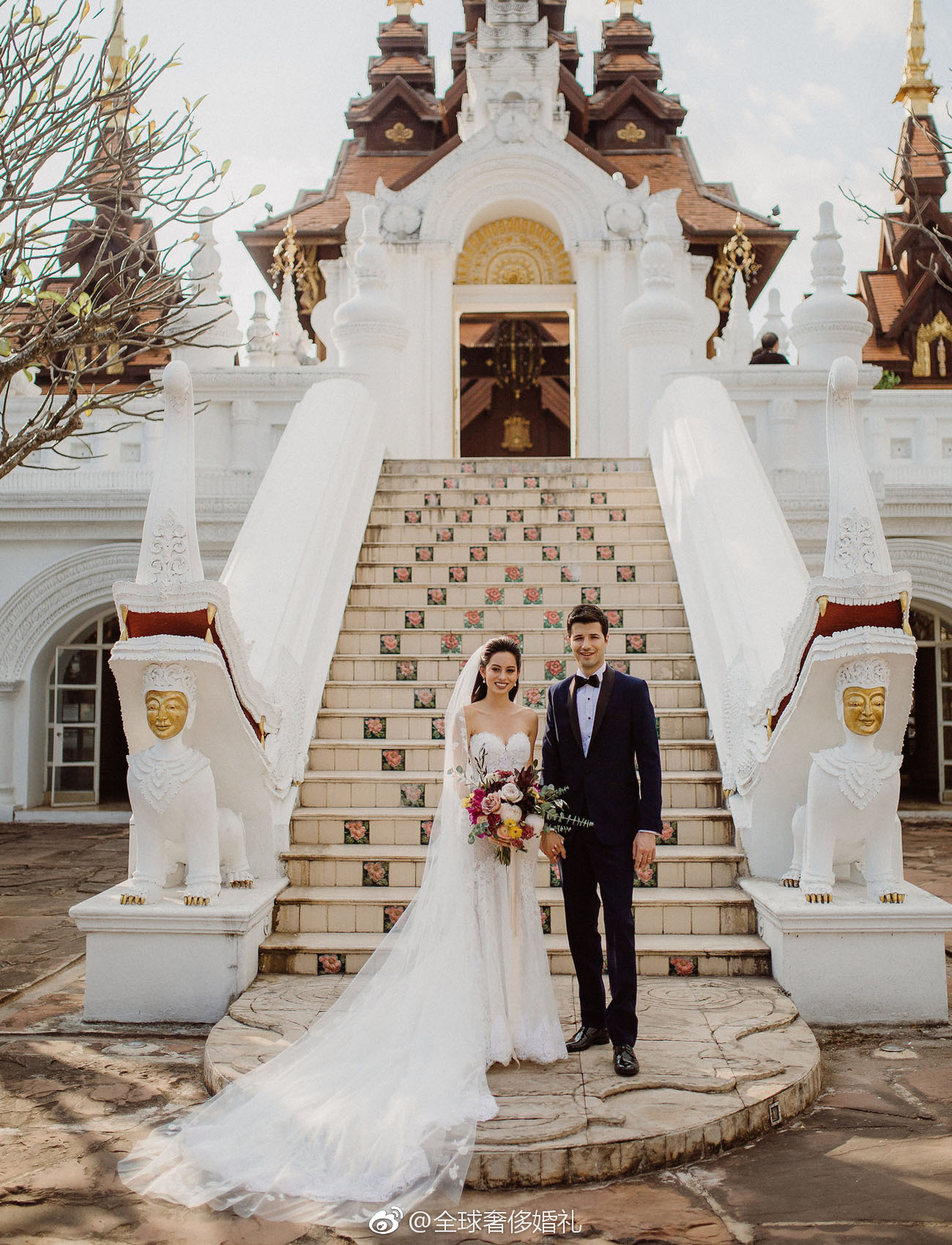 现代与传统交织,一场来自泰国北部的神秘园林婚礼