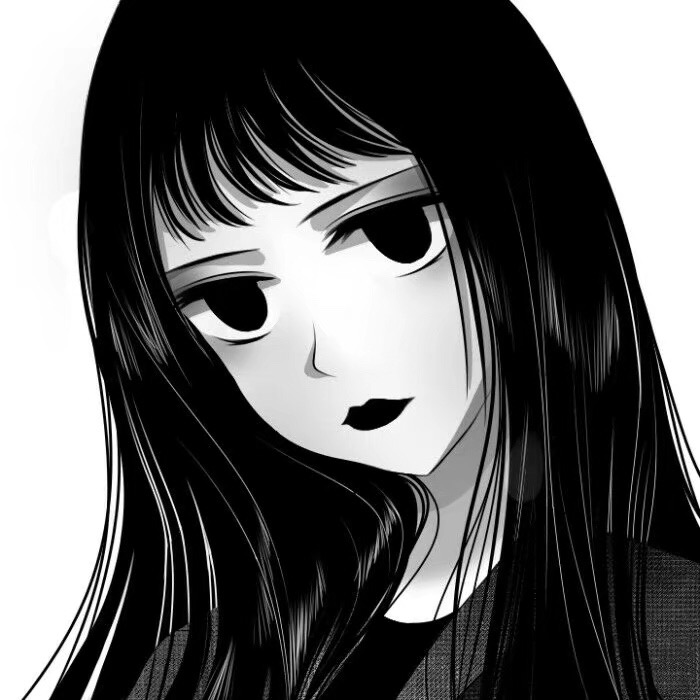 黑白漫画头像喜欢点赞