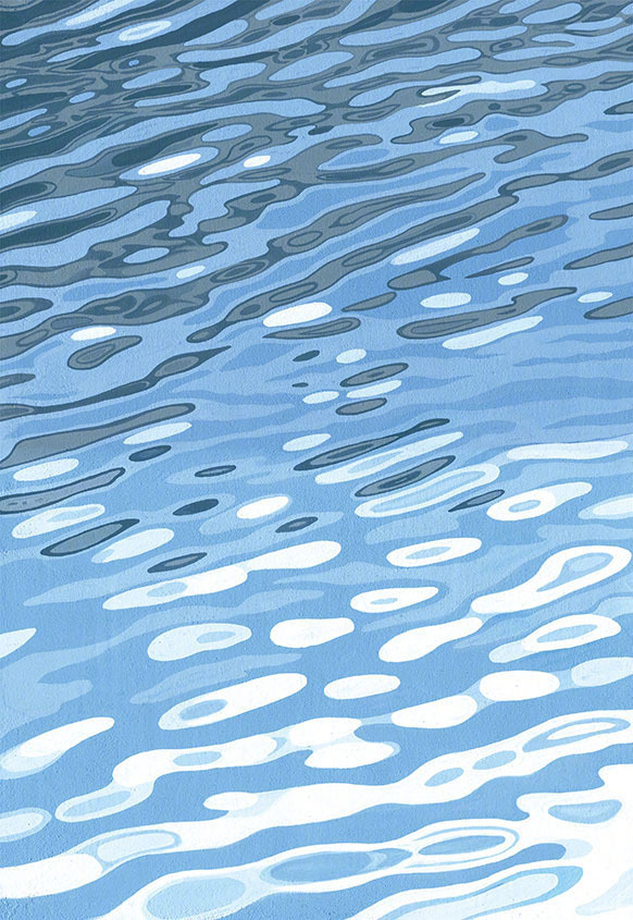 水波绘来自于日本水彩画家hiroyukiyamada