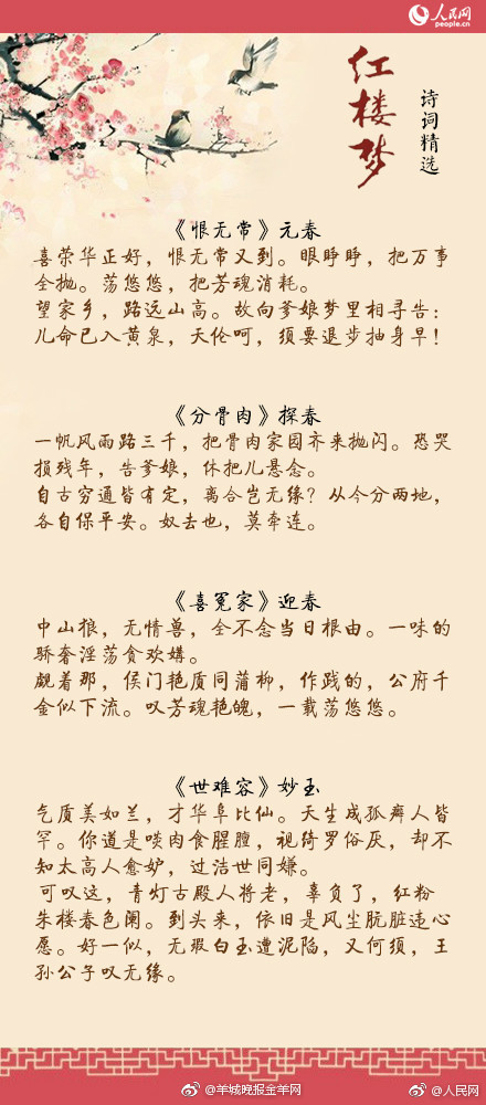 红楼梦诗词精选,你最爱哪句?