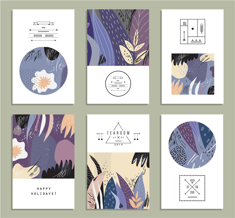 森系小清新花卉杂志书籍封面贺卡明信片ai矢量设计素材更多详情