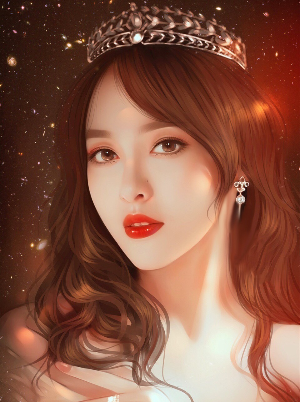 欢乐,幸福,爱情和理想的火花,专属的手绘皇冠是热巴同款"女皇"白羊座