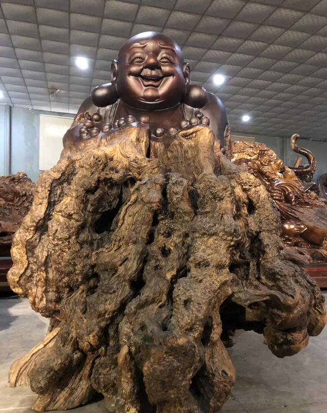 广西桂林大森林根雕作品|根雕|弥勒佛|树榴_新浪新闻