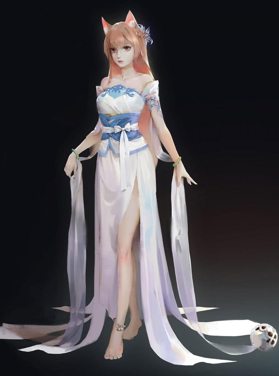 猫妖的诱惑人设概念图首曝少女质感助力动画梦幻升级