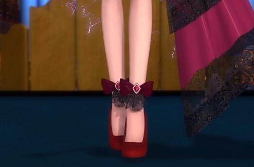 黑化菲灵也是亦正亦邪的色彩搭配白荧光的高跟鞋白荧光的高跟鞋粉粉的