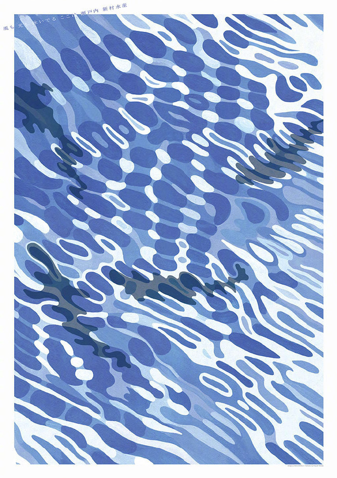 水波绘来自于日本水彩画家hiroyukiyamada