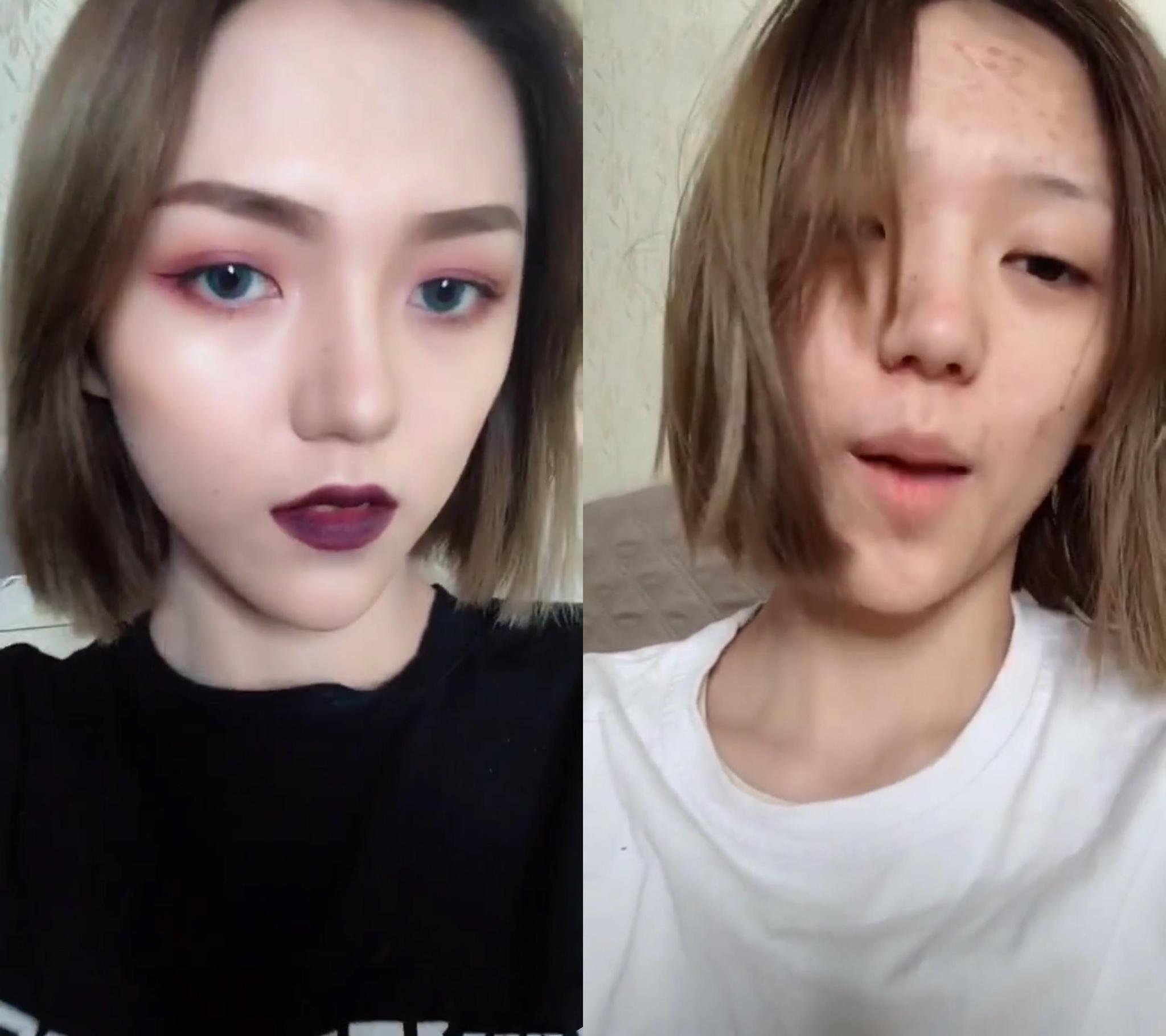 5位网红小姐姐辣眼卸妆照 网友:最后一个怎么把性别卸掉了?