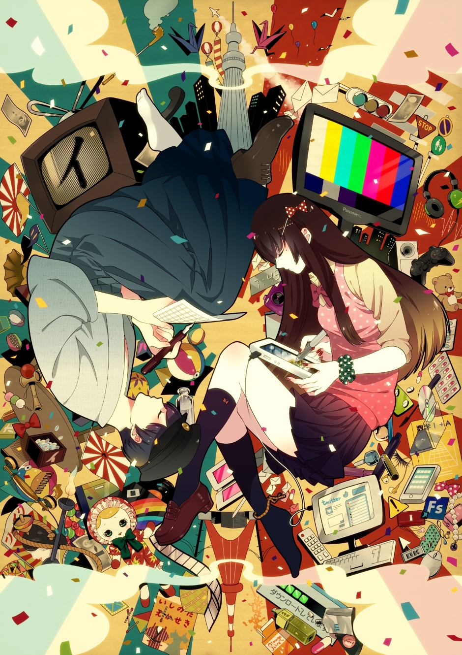 动漫美图精选,震撼人心的怀旧感,pixiv插画复古特辑