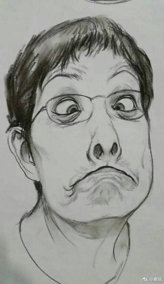 各种表情夸张的速写头部你一定没有练习过