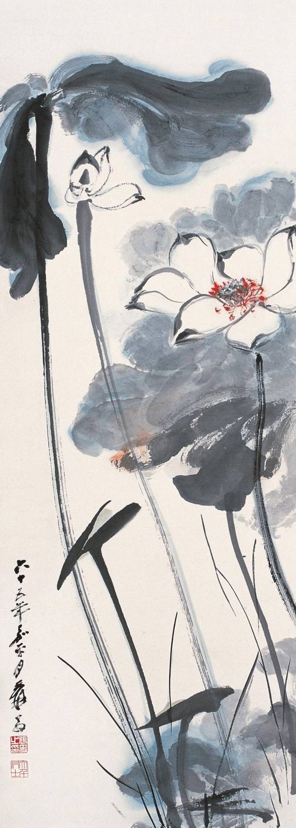 疏池芙蕖——张大千荷花作品欣赏