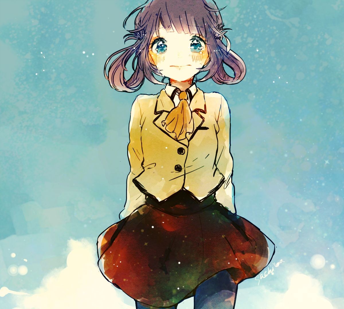 超唯美二次元动漫女生头像最浪漫的事就是刚好遇到你