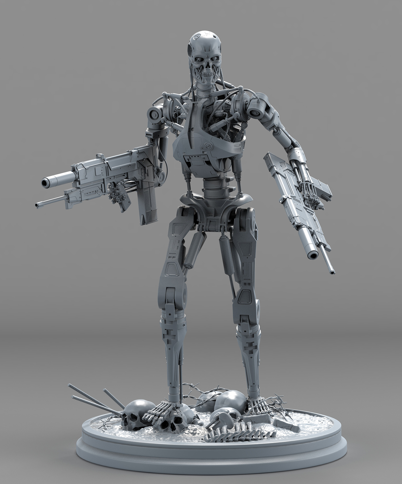 终结者3d模型与渲染图