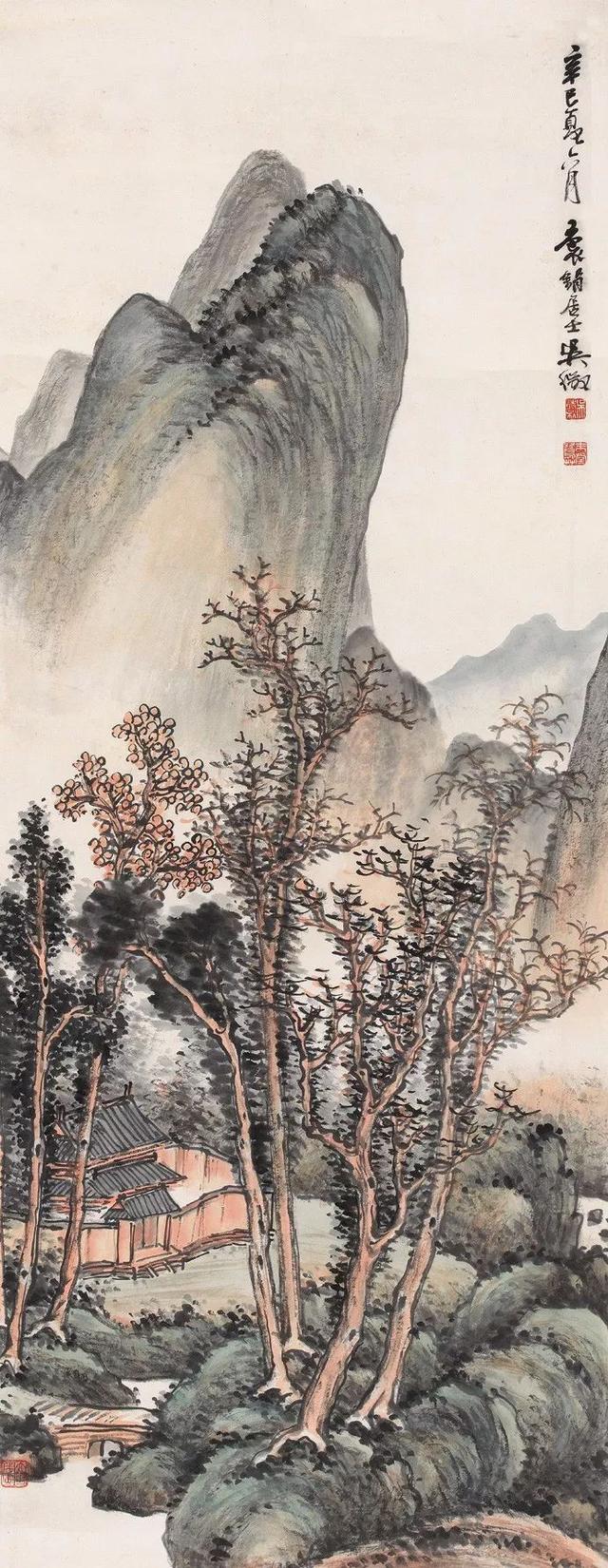 海派巨擘|吴待秋山水,花鸟,人物作品合辑