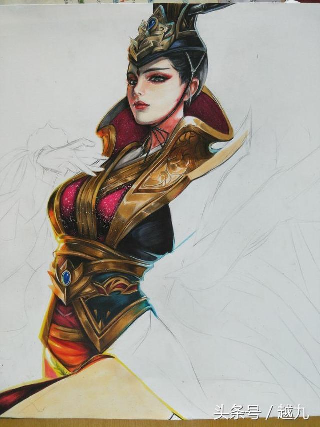 王者荣耀:武则天海洋之心,东方不败手绘