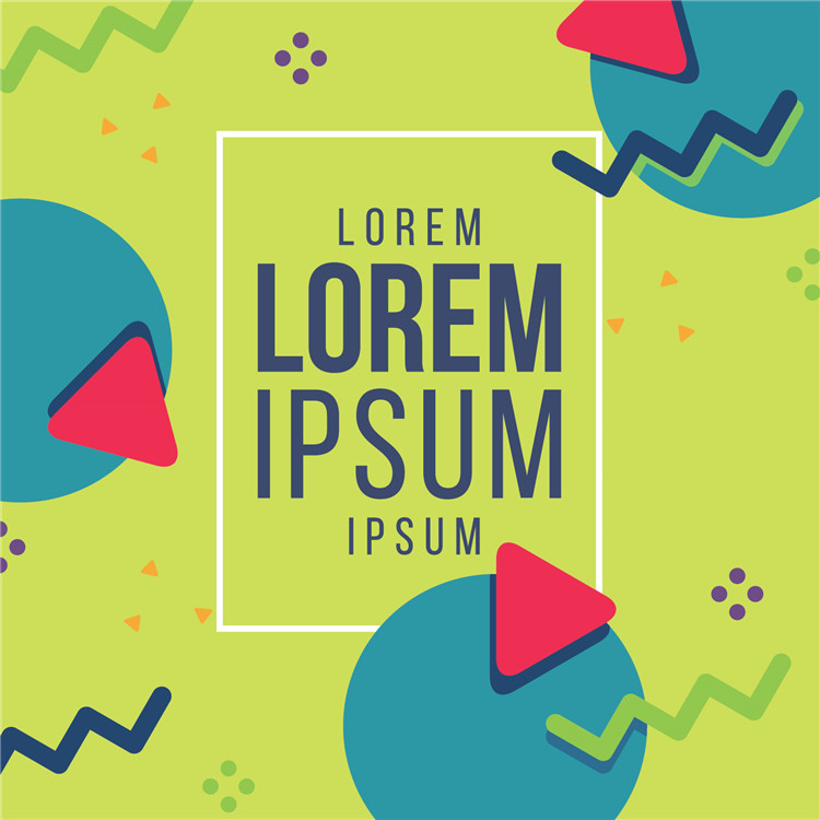 孟菲斯ui时尚点线面几何图形创意线条eps矢量海报素材模板更多详情 >