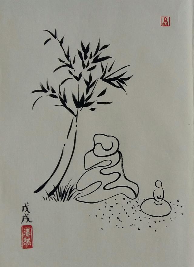 悟透天性画派创始人艺术家湛然这46幅禅意画你也算是活明白了