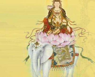 四大菩萨坐骑之六牙白象灵牙仙以表威灵愿行广大功德圆满