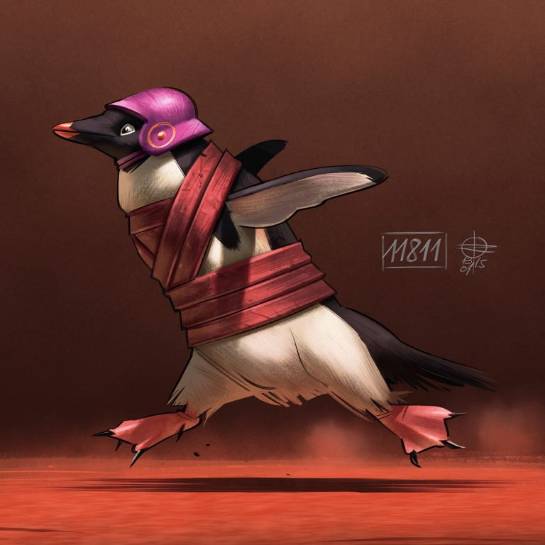 鸟人.法国插画师renaud roche角色插画设计.