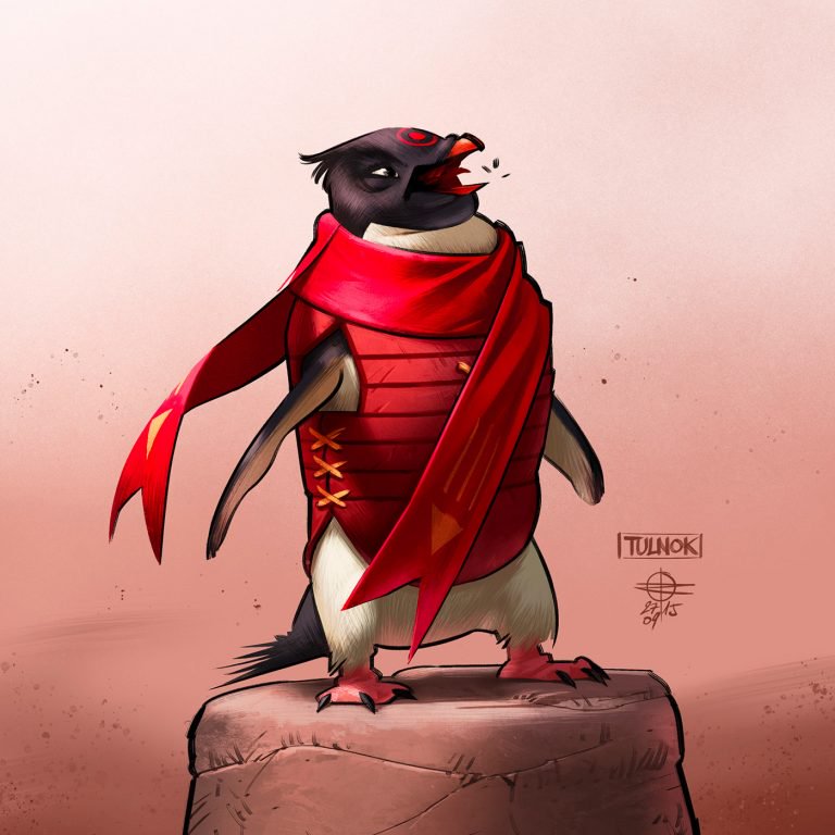 鸟人.法国插画师renaud roche角色插画设计.