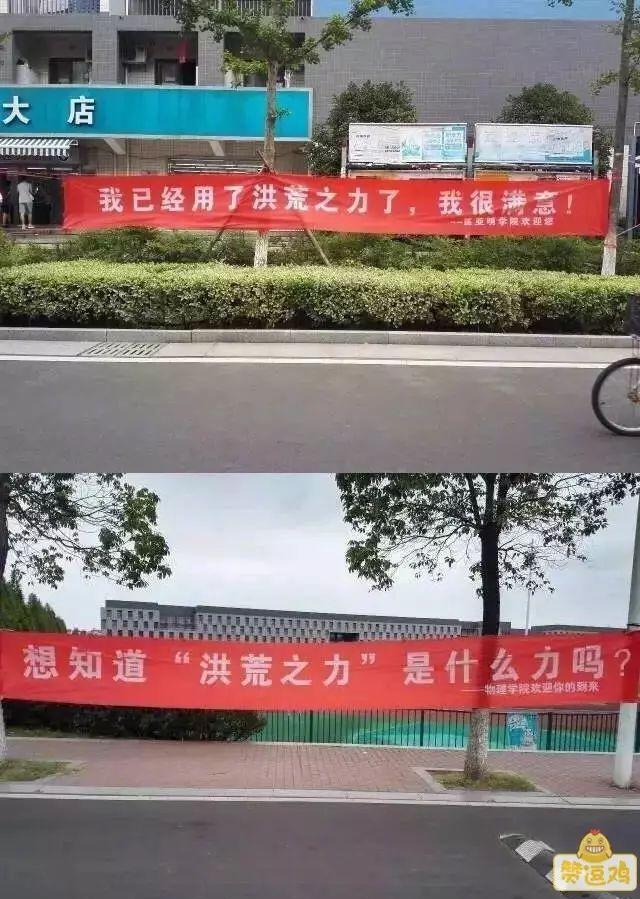 搞笑图片:奇葩的迎新标语,能不能再走点心?