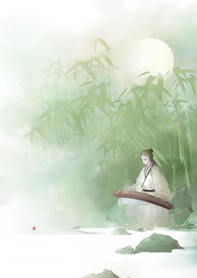 水落红莲此情依旧古风动漫意境手机竖屏壁纸美图作者乐兮