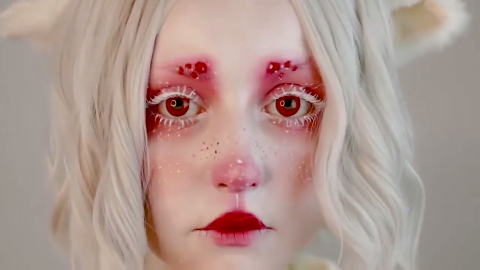 妹子化妆成动漫鬼娃娃, 画面太美了, 真实到令人惊叹